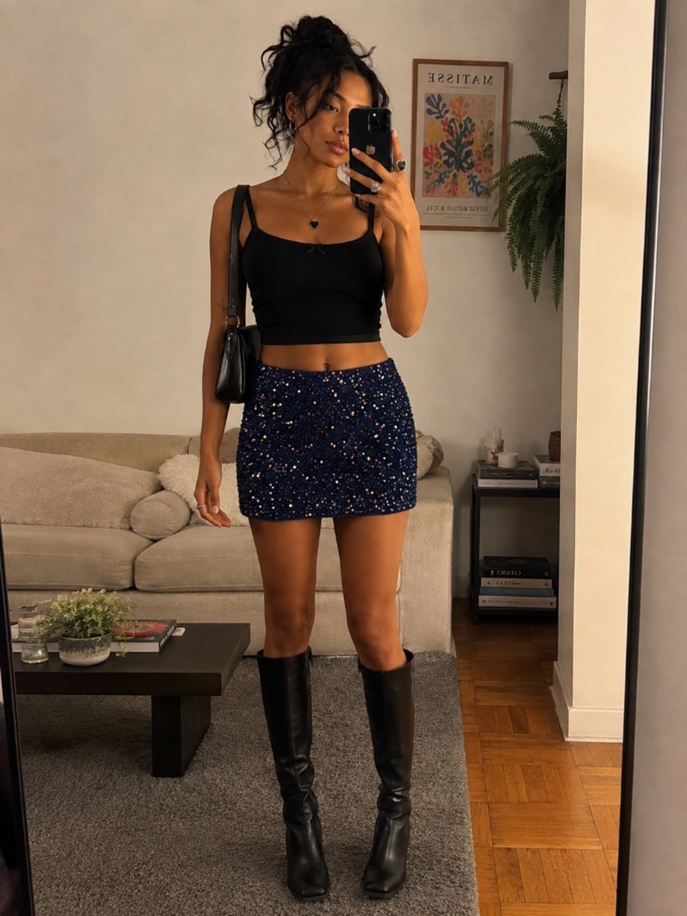 GEEGEE Mini Sequin Skirt